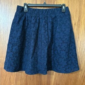 The Webster at Target Dark Blue Lace Mini A Line Skirt